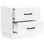 vidaXL Cabinet de chevet 2 Pièces Blanc brillant 43 x 34 5 x 44 5 cm