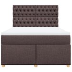 vidaXL Sommier à lattes de lit avec matelas Marron foncé 140x190 cm