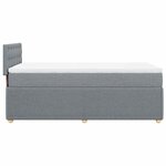 vidaXL Sommier à lattes de lit et matelas Gris clair 90x190 cm Tissu