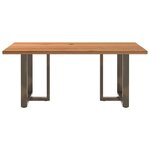 vidaXL Table à manger marron clair bois de chêne massif rectangulaire
