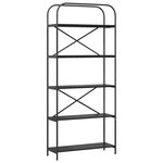 vidaXL Étagère Chêne noir 80 x 30 x 183 cm Bois d'ingénierie
