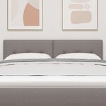 vidaXL Tête de lit réglable en hauteur Taupe tissu