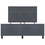 vidaXL Cadre de lit Gris foncé 140x200 cm Velours