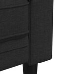 vidaXL Canapé Chesterfield 2 places noir tissu