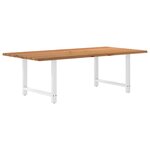 vidaXL Table à manger marron clair bois de chêne massif rectangulaire