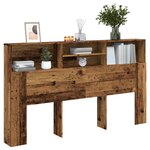 vidaXL Armoire de tête de lit vieux bois 180x19x103 5 cm