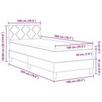vidaXL Lit à sommier avec matelas & LED gris foncé 100x200 cm tissu