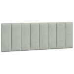 vidaXL Lit avec matelas Hanko gris clair 140x200 cm velours