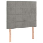vidaXL Cadre de lit avec tête de lit Gris clair 80x200 cm Velours