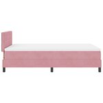 vidaXL Lit à ressort avec matelas & LED rose 120x190 cm en velours