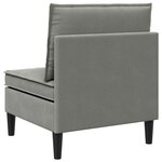 vidaXL Canapé central avec rangement Gris foncé Velours