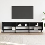 vidaXL Meuble TV noir 180x40x46 cm bois d'ingénierie
