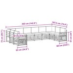 vidaXL Ensemble de canapé d'angle 10 Pièces Blanc et crème Polyester