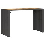 vidaXL Ensemble de bar de jardin 9 Pièces avec coussins noir poly rotin