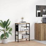 vidaXL Étagère Chêne artisanal 60 x 29 5 x 81 cm Bois d'ingénierie