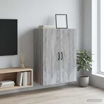 vidaXL Armoire Murale 66 x 34 5 x 90 cm Bois d'ingénierie Sonoma gris