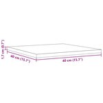 vidaXL Dessus de table 40x40x1 7 cm carré bois de pin massif