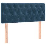vidaXL Sommier à lattes de lit et matelas bleu foncé 120x190cm velours