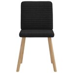 vidaXL Chaises à manger lot de 4 noir tissu