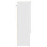 vidaXL Armoire Miroir Blanc brillant 59 x 17 x 55 cm Bois d'ingénierie