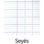 Cahier scolaire piqûre papier 70 grammes Couverture carte assortie 17x22 cm 96 pages grands carreaux