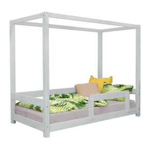 Lit cabane enfant BUNKY 90 x 180 gris clair