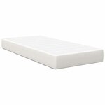 vidaXL Matelas de Lit avec matelas Crème 90 x 190 cm tissu