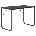 vidaXL Bureau d'ordinateur Noir 110x60x73 cm Aggloméré