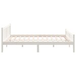 vidaXL Cadre de lit sans matelas blanc bois de pin massif