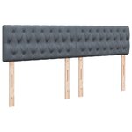 vidaXL Sommier à lattes de lit et matelas Gris foncé 180x200cm Velours