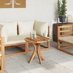 vidaXL Table Basse de Jardin Ø55x51 cm Bois Massif de Teck