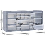 vidaXL Organisateur multi-tiroirs avec 22 tiroirs 49x16x25 5 cm