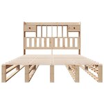 vidaXL Lit bibliothèque sans matelas 150x200 cm bois massif de pin