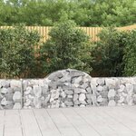 vidaXL Paniers à gabions arqués 12 Pièces 200x30x60/80 cm Fer galvanisé