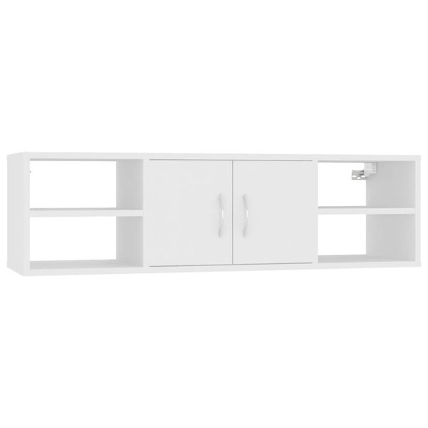 vidaXL Étagère murale Blanc 102x30x29 cm Bois d’ingénierie
