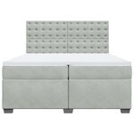 vidaXL Sommier à lattes de lit et matelas Gris clair 200x200cm Velours
