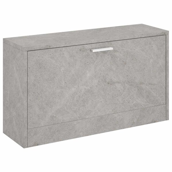 vidaXL Banc à chaussures Gris béton 80x24x45 cm Bois d'ingénierie
