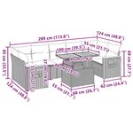 vidaXL Salon de jardin 8 Pièces avec coussins noir résine tressée