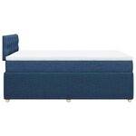 vidaXL Sommier à lattes de lit avec matelas Bleu 120x200 cm Tissu