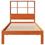 vidaXL Lit bibliothèque sans matelas cire marron 100x200 cm pin massif