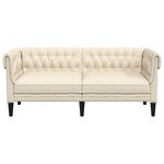 vidaXL Canapé Chesterfield 2 places lin