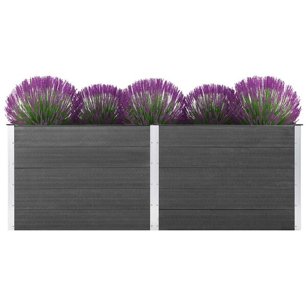 vidaXL Lit surélevé de jardin 250x100x91 cm WPC Gris