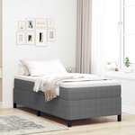 vidaXL Lit à lattes Gris clair 90 x 200 cm Tissu en velours côtelé