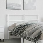vidaXL Tête de lit métal blanc 135 cm