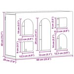 vidaXL Armoire suspendue avec étagère Blanc brillant 60 x 20 x 40 cm