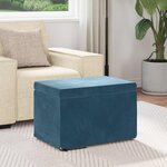 vidaXL Tabouret Bleu 61 x 41 x 40 cm Velours et Bois Composite
