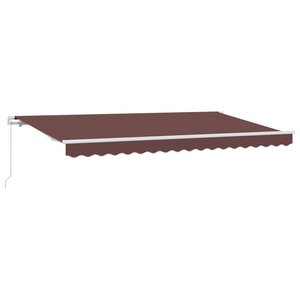 vidaXL Auvent Rétractable Marron 400 x 200 cm tissu