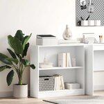 vidaXL Bibliothèque blanc 80x24x75 cm bois d'ingénierie