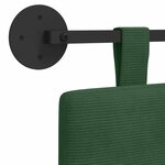 vidaXL Tête de lit suspendue Vert Jungle Tissu en velours côtelé