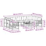 vidaXL Ensemble de canapés d'extérieur 10 pc Naturel et Crème